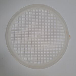 Vintage Tupperware Sheer Flow-Thru Lid #516-1 Strainer Clear Top 9"